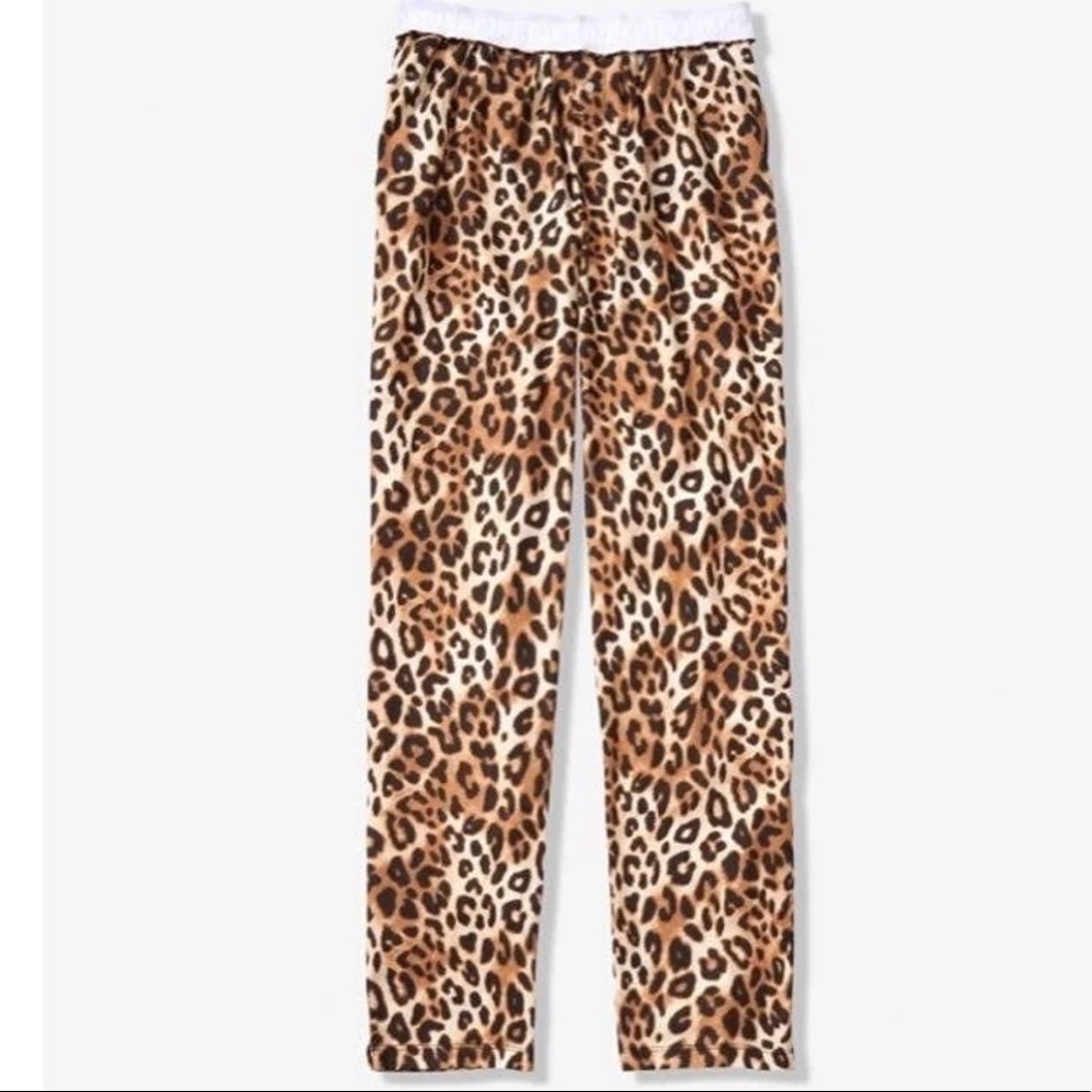 leopard pants victoria's secret PINK
